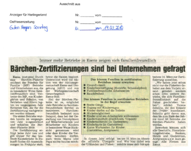 Bärchen Zertifizierung
