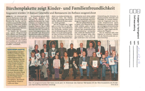 Bärchenplakette