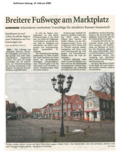 Breite Fußwege am Marktplatz