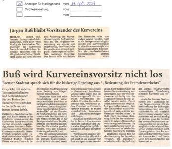 Buß neuer Vorsitzender