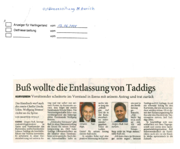 Entlassung von Taddings