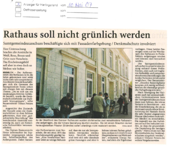 Farbe für Rathaus