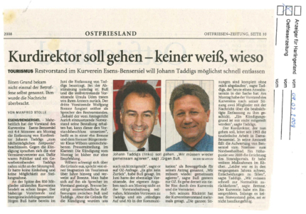 Kurdirektor soll gehen