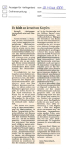 Leserbrief AEU