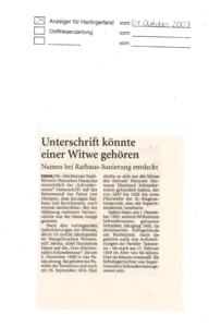 Namen bei Rathaus Sanierung