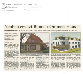 Neubau ersetzt Blummen Ommen Haus