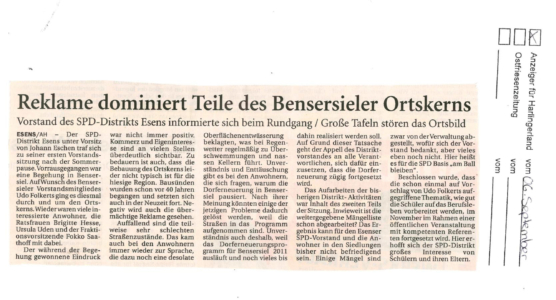 Reklame stört Ortsbild