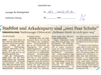 Stadtfest und Arkadenparty