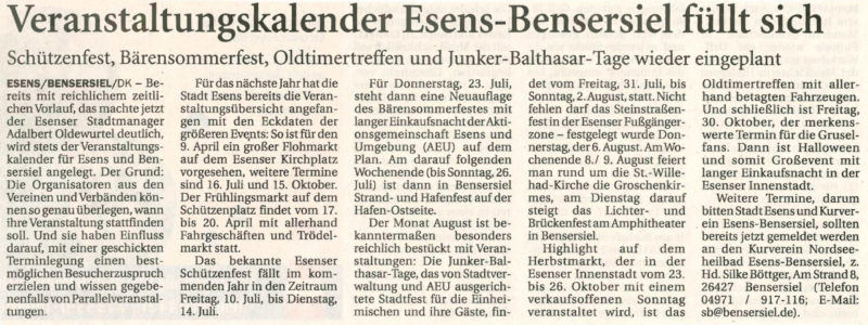 Veranstaltungskalender