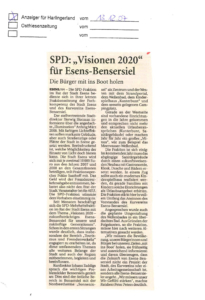 Visionen 2020 Esens-Bensersiel