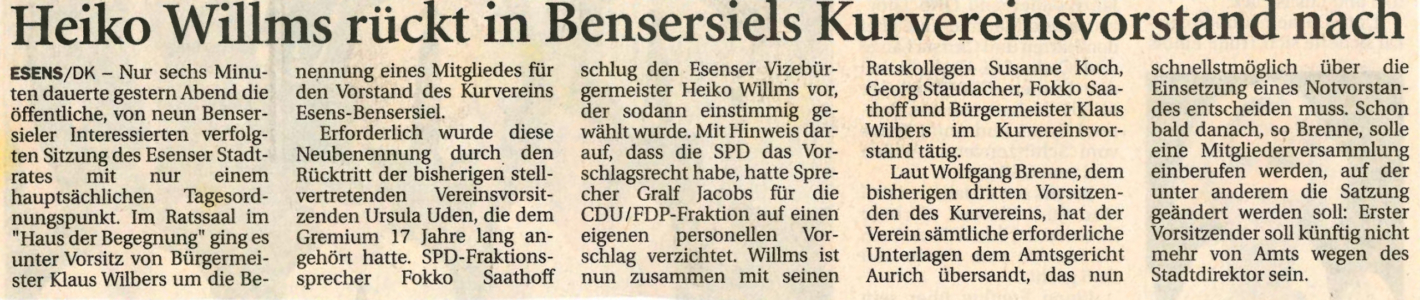 Willms Kurvereinsvorstand
