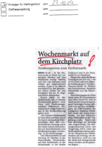Wochenmarkt auf dem Kirchplatz